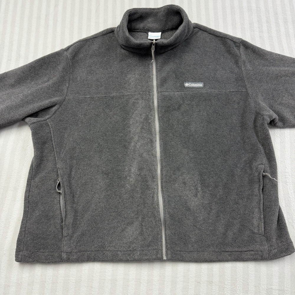 Columbia Men's Size 4XL Full-Zip Fleece Jacket w/ Pockets Stand-Up Interchange